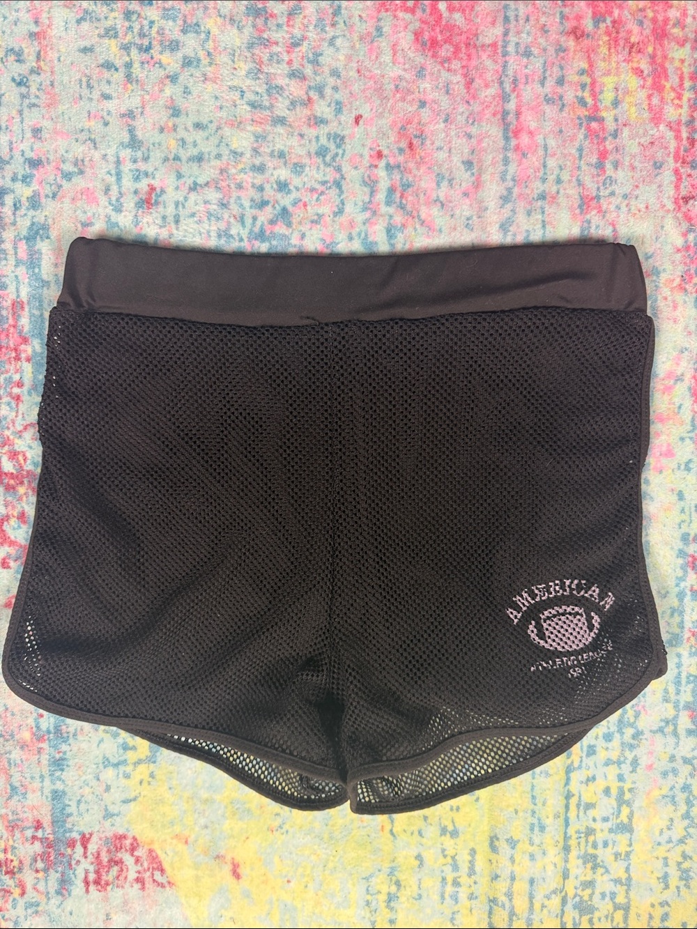 💙Black Mesh Women's Athletic Shorts with Subtle Logo